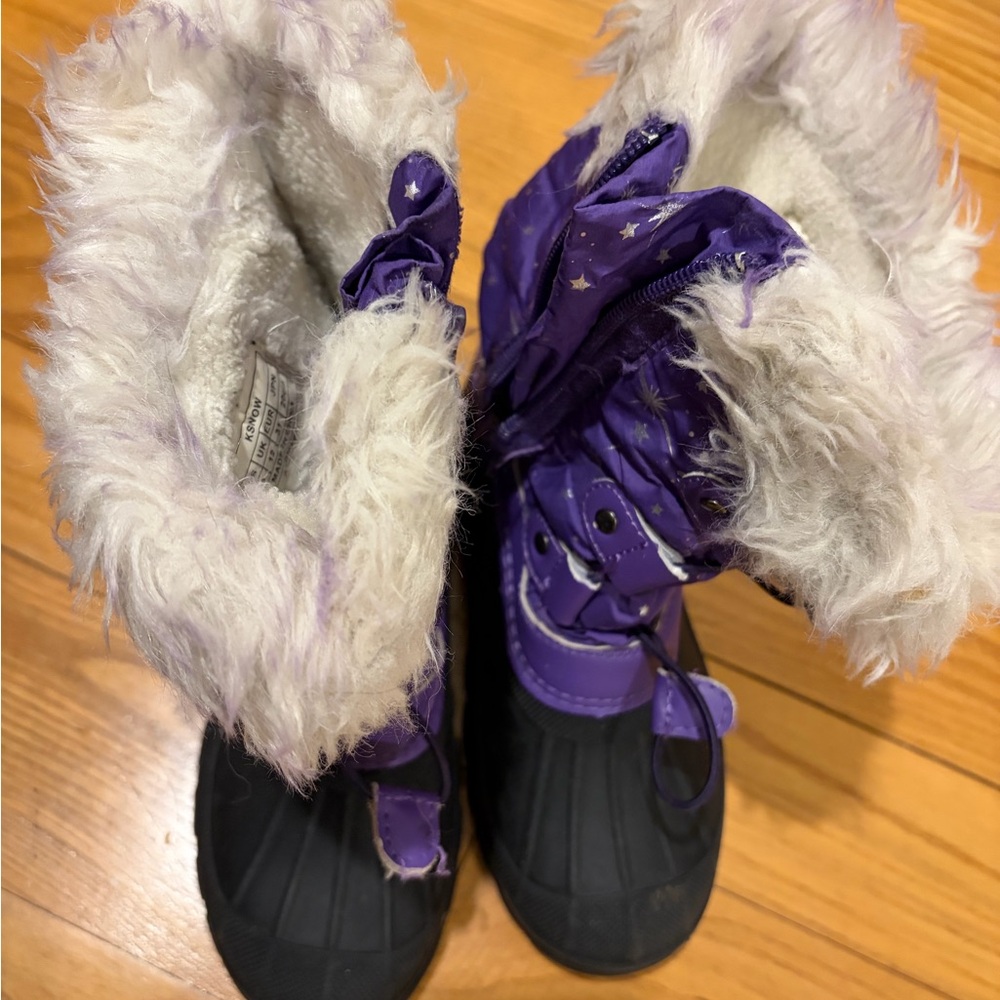 Purple and Black Girl’s Winter Boots